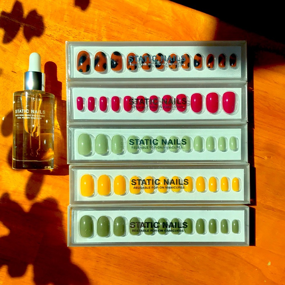 Static nails 5 full sets plus remover new